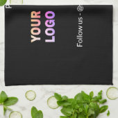 Scan om restaurantmenu hotel QR logo tekst weer te Theedoek (Gevouwen)