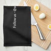 Scan om restaurantmenu hotel QR logo tekst weer te Theedoek (Quarter Fold)