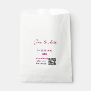 Scan om tag te delen op sociale media QR-code eenv Bedankzakje