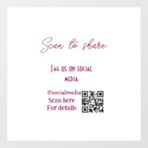 Scan om tag te delen op sociale media QR-code eenv