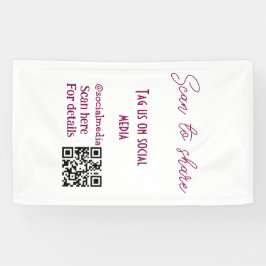 Scan om tag te delen op sociale media QR-code eenv Spandoek
