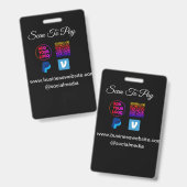 scan om te betalen logo toevoegen q r code paypal badge (Voor- en achterkant)