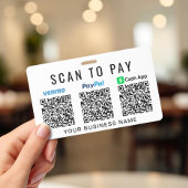 Scan om te betalen QR Code Venmo PayPal CashApp Za Badge