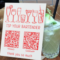SCAN OM TE BETALEN QR-CODES Cocktails Barman Fooi