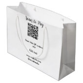 Scan om te betalen scan QR-code voeg website e-mai Groot Cadeauzakje (Achterkant Gekanteld)