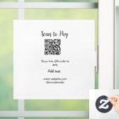 Scan om te betalen scan QR-code voeg website e-mai Raamsticker (Huis)