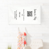 Scan om te betalen scan QR-code voeg website e-mai Spandoek (Insitu)