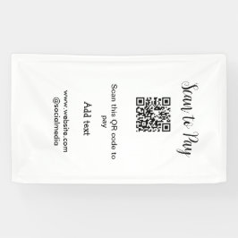 Scan om te betalen scan QR-code voeg website e-mai Spandoek