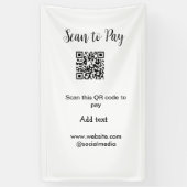 Scan om te betalen scan QR-code voeg website e-mai Spandoek (Verticaal)