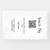 Scan om te betalen scan QR-code voeg website e-mai Spandoek (Horizontaal)