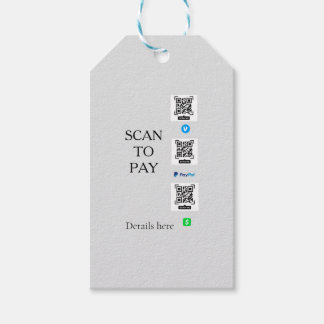 scan om te betalen venmo cashapp QR-code details p Cadeaulabel