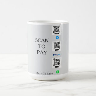 scan om te betalen venmo cashapp QR-code details p Koffiemok