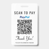 Scan om te betalen Venmo PayPaL QR-code Badge (Achterkant)