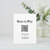 Scan om te betalen voor bestelling QR-code website Briefkaart (Staand voorkant)