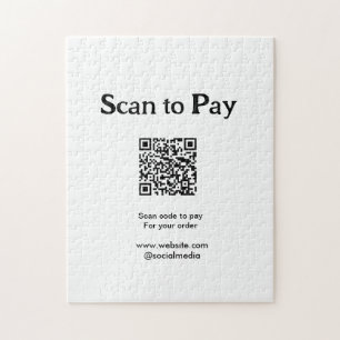 Scan om te betalen voor bestelling QR-code website Legpuzzel