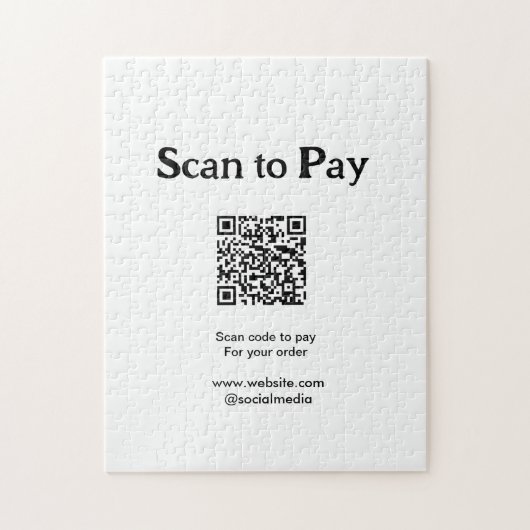 Scan om te betalen voor bestelling QR-code website Legpuzzel (Verticaal)