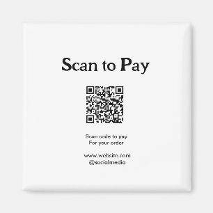 Scan om te betalen voor bestelling QR-code website Magneet