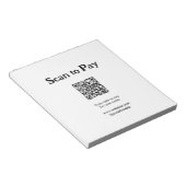 Scan om te betalen voor bestelling QR-code website Notitieblok (Schuin)