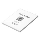 Scan om te betalen voor bestelling QR-code website Notitieblok (Linkerzijde)
