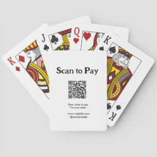 Scan om te betalen voor bestelling QR-code website Pokerkaarten