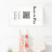 Scan om te betalen voor bestelling QR-code website Spandoek (Insitu)