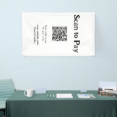 Scan om te betalen voor bestelling QR-code website Spandoek (Beurs)