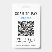 Scan om Venmo PayPaL QR-code te betalen Badge (Voorzijde)