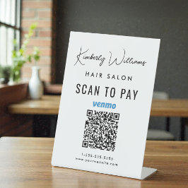 Scan om Venmo QR-code bedrijf te betalen Reclamebord Met Voetstuk