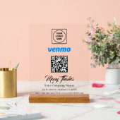 Scan om Venmo QR-code betaling white display bord (Huwelijk)