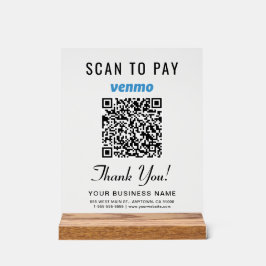 Scan om Venmo QR-code te betalen Acryl Bord