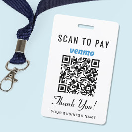 Scan om Venmo QR-code te betalen Badge