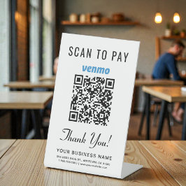 Scan om Venmo QR-code te betalen Reclamebord Met Voetstuk