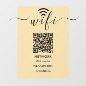Scan om Wifi Netwerk QR Code Minimalist te verbind Raamsticker (Vel)