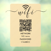 Scan om Wifi Netwerk QR Code Minimalist te verbind Raamsticker (Vel 3)