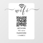 Scan om Wifi Netwerk QR Code Minimalist te verbind Raamsticker (Vel)