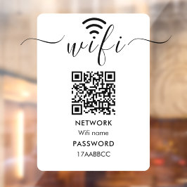 Scan om Wifi Netwerk QR Code Minimalist te verbind Raamsticker