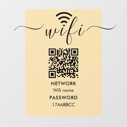 Scan om Wifi-netwerk QR-code minimalistisch te ver Raamsticker (Vel)