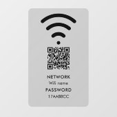 Scan om Wifi-netwerk QR-code Modern Grijs te verbi Raamsticker (Vel)