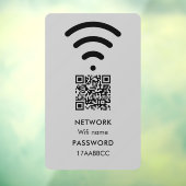 Scan om Wifi-netwerk QR-code Modern Grijs te verbi Raamsticker (Vel 3)