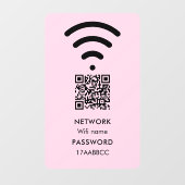 Scan om Wifi-netwerk QR-code te verbinden Modern R Raamsticker (Vel)