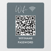 Scan om Wifi Qr Code Wachtwoord Modern Marine te V Raamsticker (Vel)