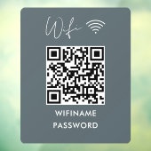 Scan om Wifi Qr Code Wachtwoord Modern Marine te V Raamsticker (Vel 3)