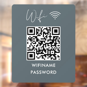 Scan om Wifi Qr Code Wachtwoord Modern Marine te V Raamsticker