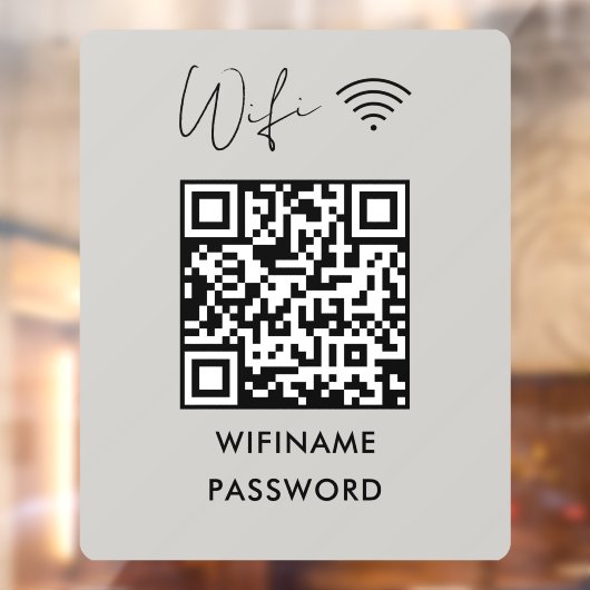 Scan om wifi te verbinden QR-code wachtwoord Moder Raamsticker (Vel 2)