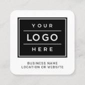 Scan onze QR-code en logo voor ons menu Vierkante Visitekaartje (Achterkant)