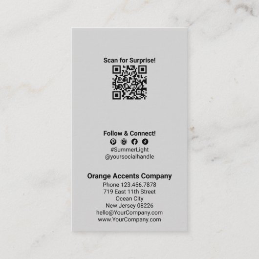 Scan QR Code Bedankt voor uw aankoop Social Visitekaartje (Achterkant)