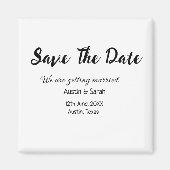 Scan QR-code datum opslaan trouwwebsite moderne te Magneet (Voorkant)