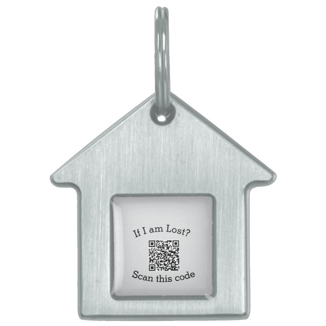 Scan QR-code gevonden mij code huisdier  Huisdieren Naamplaatje (Voorkant)