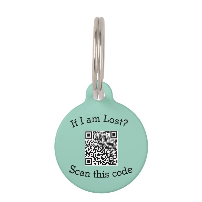 Scan QR-code gevonden mij code huisdier  Huisdierpenning (Voorkant)