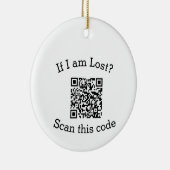 Scan QR-code gevonden mij code huisdier  Keramisch Ornament (Rechts)